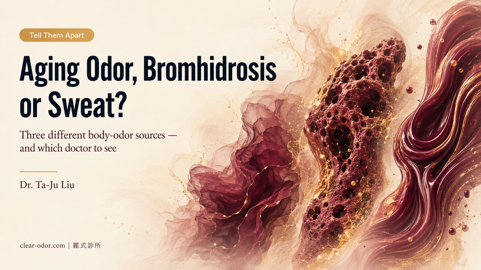 Aging Body Odor vs Bromhidrosis: Dr. Ta-Ju Liu Explains the Three Sources of 'Old Person Smell,' 'Sweat Smell,' and 'Underarm Odor' and How to Tell Them Apart