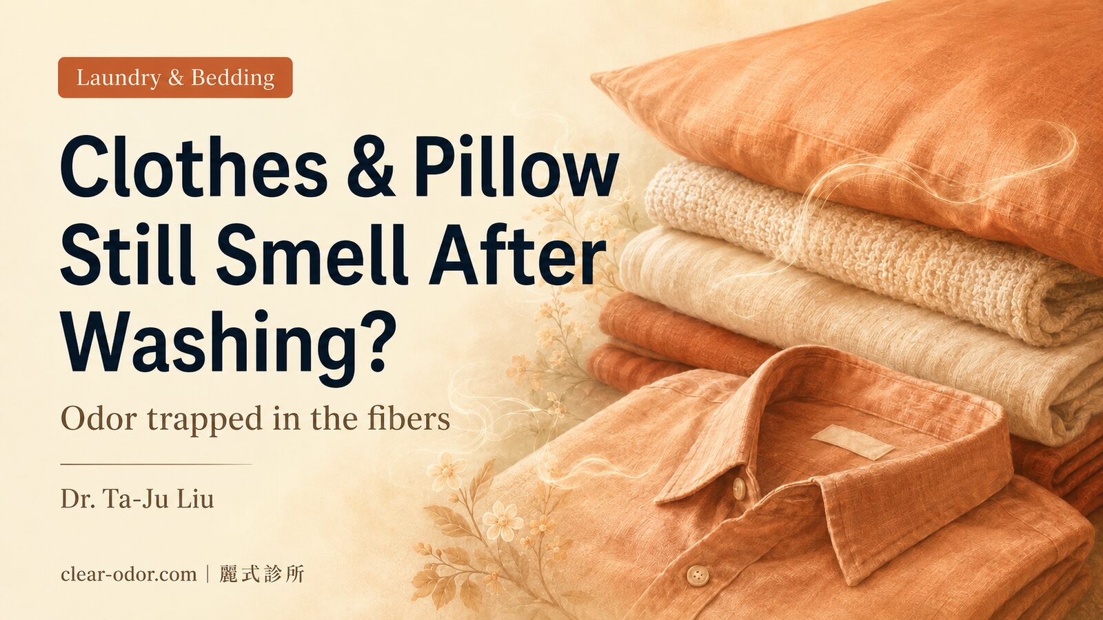 Why Do My Parent's Clothes and Pillow Still Smell After Washing? Dr. Ta-Ju Liu on Removing Body Odor Trapped in Fabric and Bedding