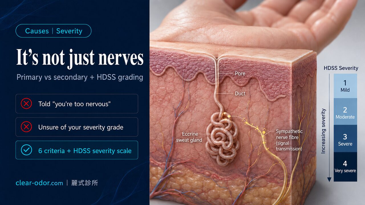 Why Sweaty Palms Happen: Primary vs Secondary Causes & a Severity Self-Check