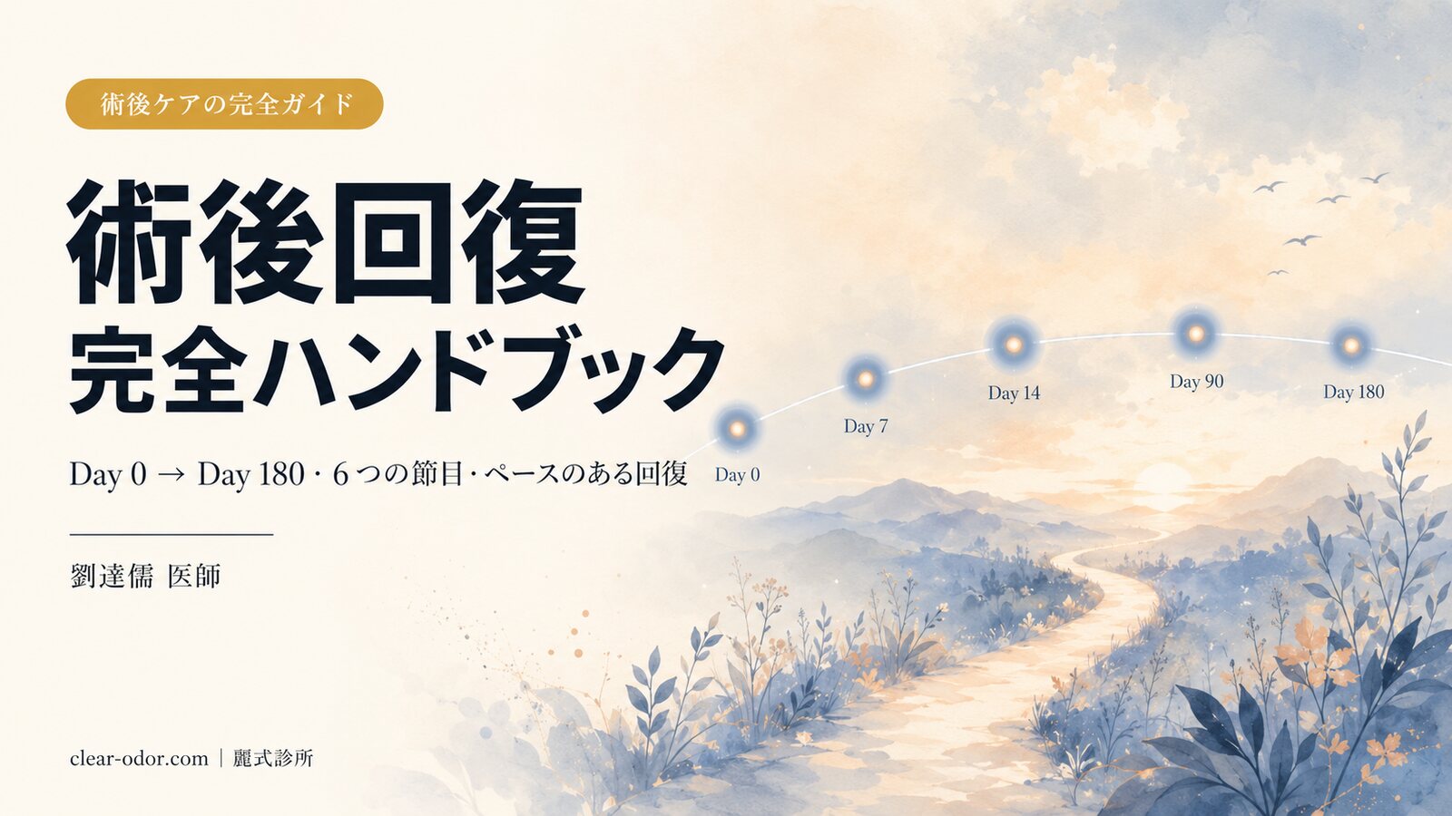 汗腺手術 術後回復 完全ハンドブック:劉達儒 医師が 4 期モデルで整理する Day 0–180 のタイムライン、創傷ケア、活動制限、レッドフラグ