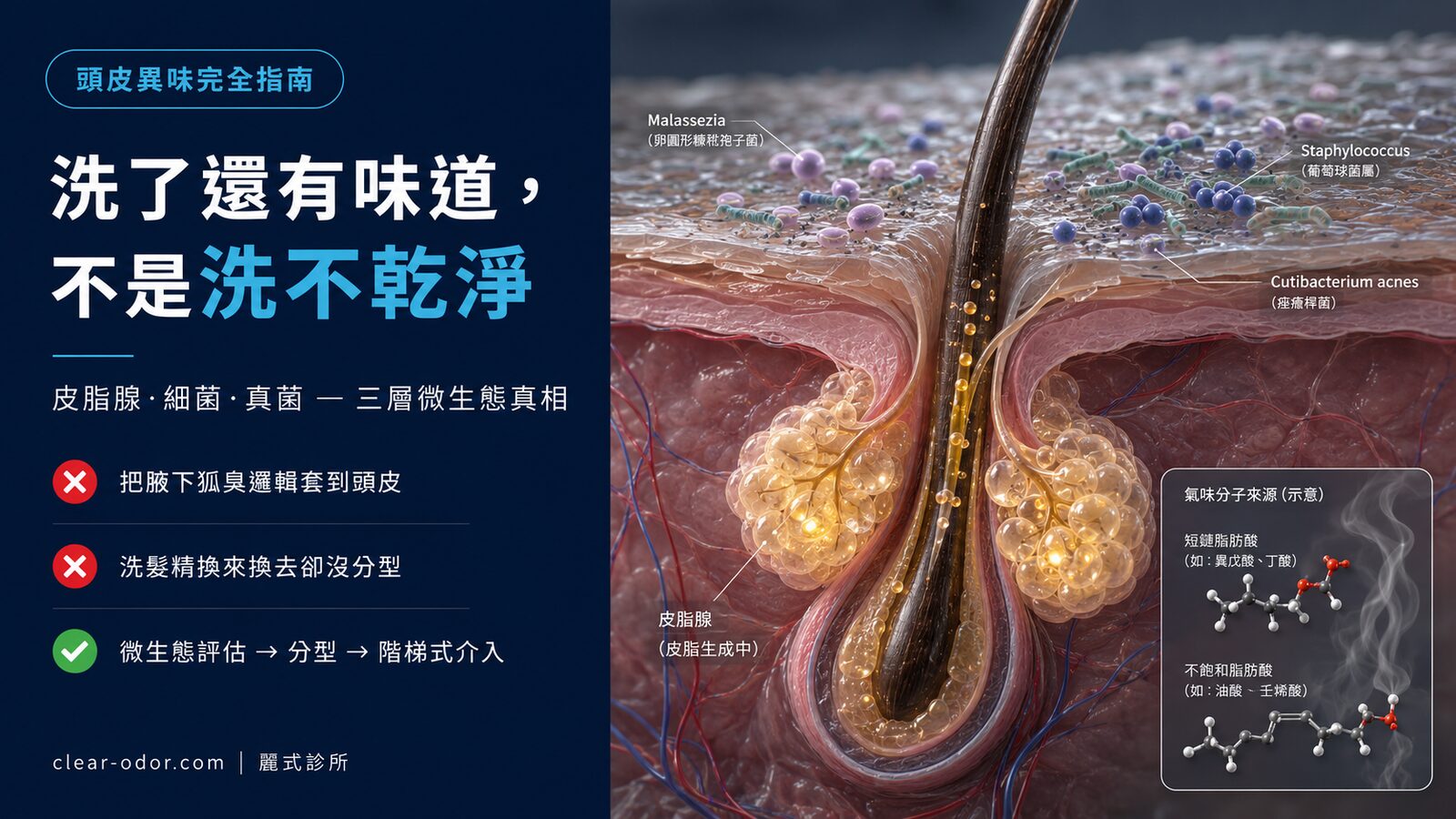 頭皮異味完全指南:劉達儒醫師解析「為何洗了還有味道」的微生態真相與整合處理方案
